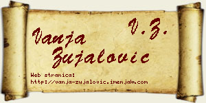 Vanja Zujalović vizit kartica